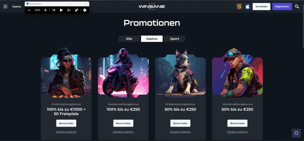 Winsane Casino Promotionen