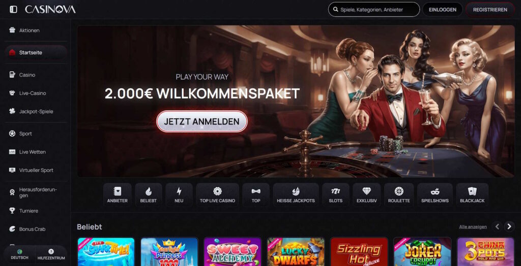 Casinova Casino Startseite