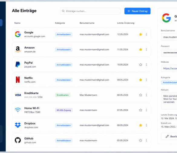 Technik-Magazin, Ratgeber und News 2 Die besten Passwortmanager im Vergleich – Sicherheit, Funktionen und Kosten im Überblick